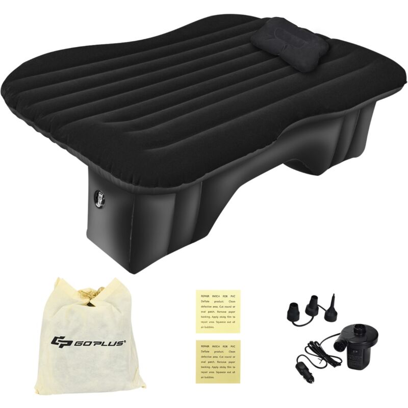 Matelas Gonflable Voiture avec Pompe Électrique Lit Gonflable Surface de Flocage Étanche pour Camping Voyage Charge 300KG design in