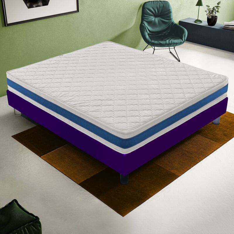 Ilovesleep - Matelas 160x200 'H4'en mousse à 7 zones différenciées 20 cm Poids maximum 120 kg par carré