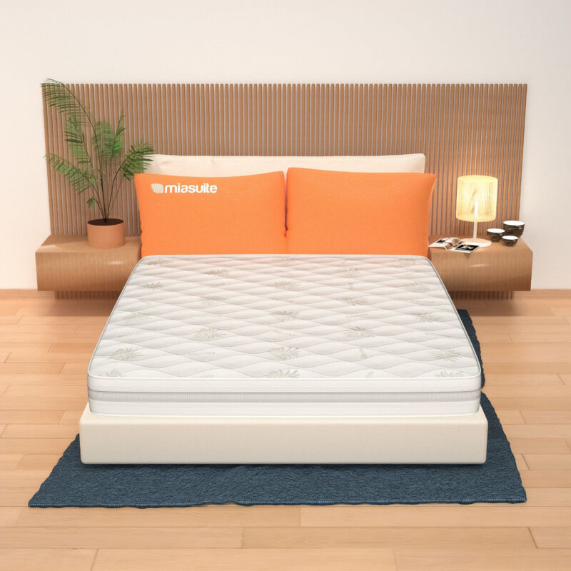 Miasuite - Matelas 180x200 Goemon, Haut de 24 cm - Mousse, Déhoussable, Housse en Aloe Vera