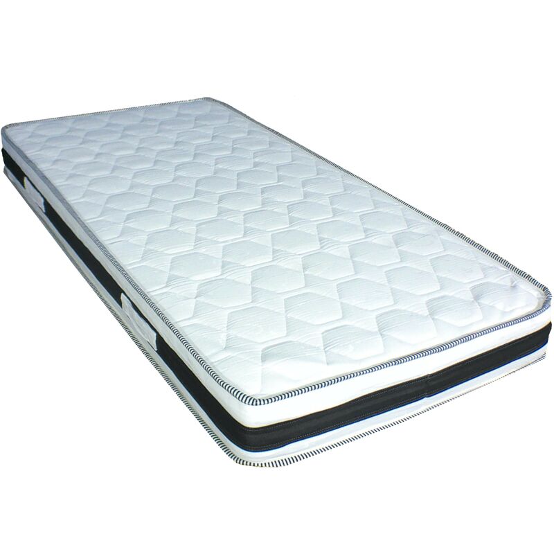 Matelas 90x200 Hauteur 18 cm - Soutien Très Ferme - Mousse 30 Kg/m3 HR Dernière Génération - Très Respirant