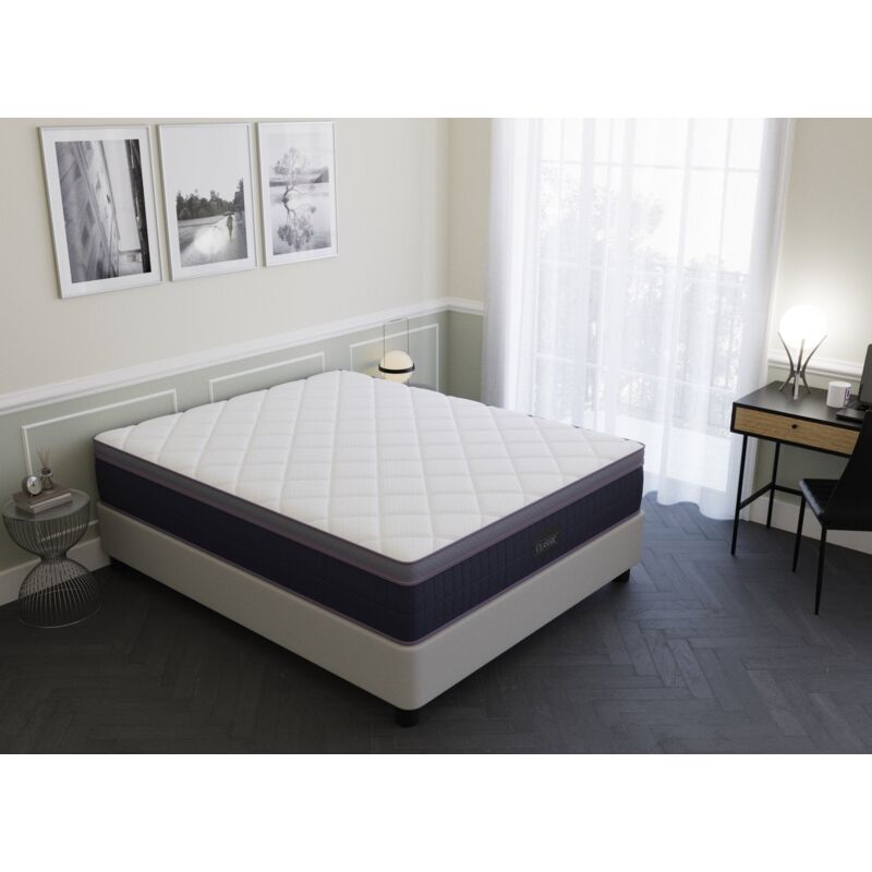 Deco In Paris - classic - Matelas hybride classic 160 x 200 cm ressorts ensachés et mémoire de forme épaisseur 31 cm