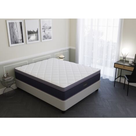 Matelas hybride CLASSIC 180 x 200 cm ressorts ensachés et mémoire