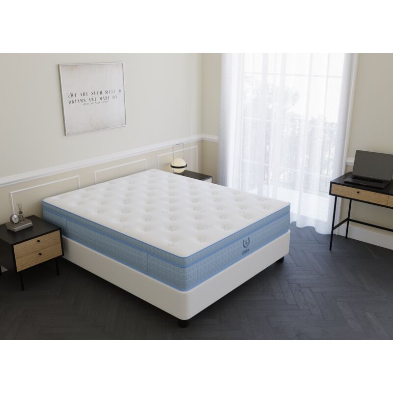 Deco In Paris - rafael - Matelas hybride ressorts ensachés 160 x 200 cm épaisseur 30 cm rafael