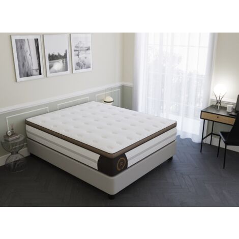 Matelas hybride ROYAL LUX 140 x 190 cm ressorts ensachés et