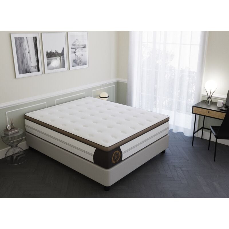 Deco In Paris - royal lux - Matelas hybride royal lux 160 x 200 cm ressorts ensachés et mémoire de forme épaisseur 31 cm