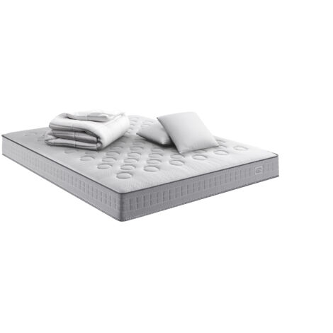 Matelas INITIAL 160x200, ressorts ensachés, ferme, H23 + 2 OREILLERS + COUETTE