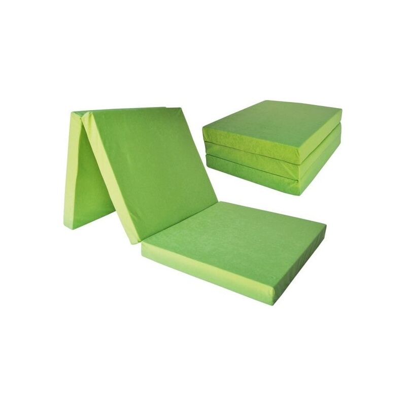 Matelas invité extra épais - vert - matelas de camping - matelas de voyage - matelas pliable - 195 x 80 x 15