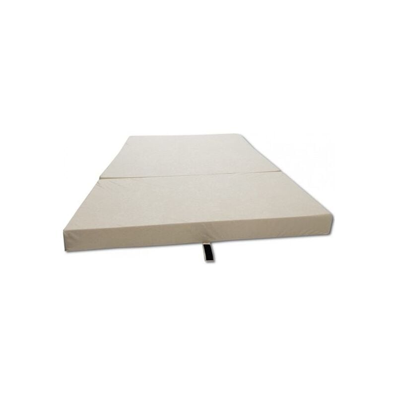 Matelas invité - matelas de camping - matelas de voyage - matelas pliable - 120 x 200 x 10 - crème - Crème