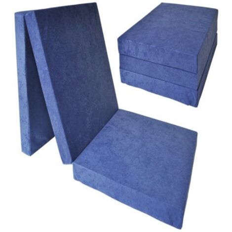 Matelas invité Bleu Marine - matelas pliable - 195x80x15 cm - matelas de camping