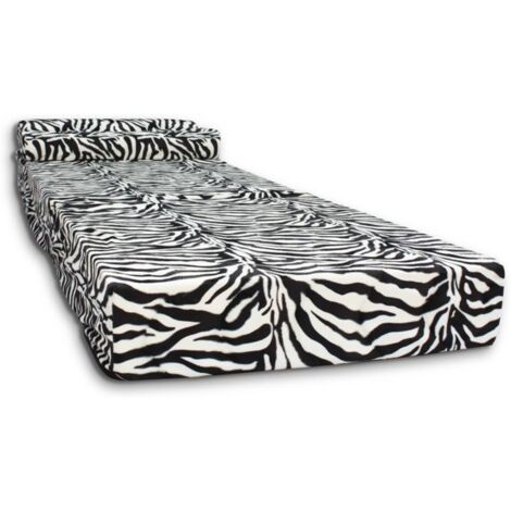 Matelas invité - matelas de camping - matelas de voyage - matelas pliable - 70 x 200 x 15 avec oreiller Zebra Design