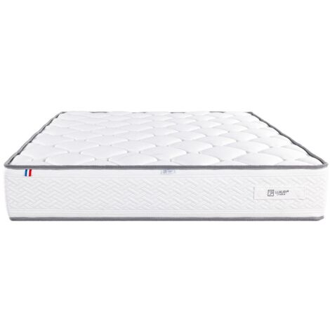 Matelas Iris (20 cm), mousse haute densité, indépendance de couchage, double face été/hiver, 140x190cm