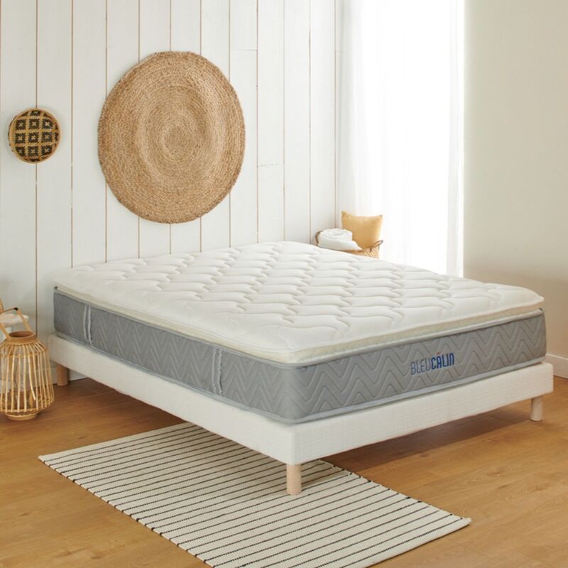 Matelas ressorts ensachés et mousse mémoire de forme 160x200cm Idéal Premium