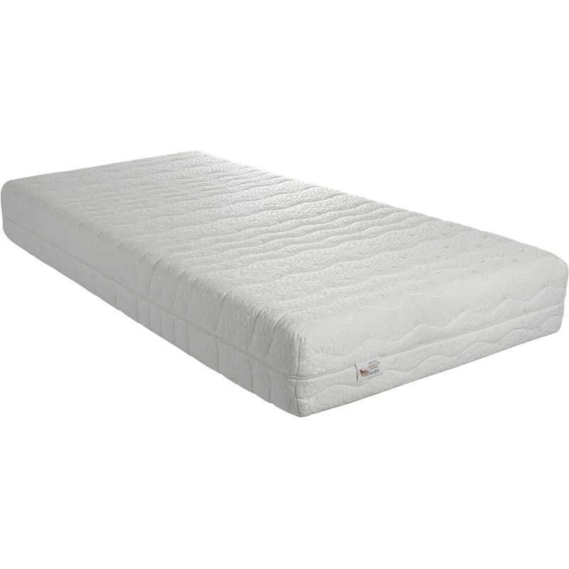Provence Literie - Matelas mars 4 cm de Mémoire de Forme 90x190 Hauteur 21,5 cm Soutien Souple - Spécial Sommier Electrique - Déhoussable Housse