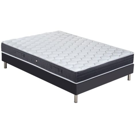 Matelas Maryland + sommier SR15 - 160x200 - Ressorts - Hauteur 25 cm - Soutien ferme