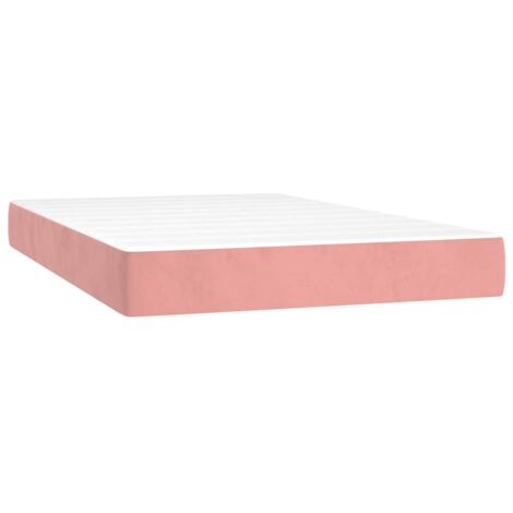 Matelas  Matelas de lit à ressorts ensachés rose 120x210x20 cm velours CFW871044 CFW944097