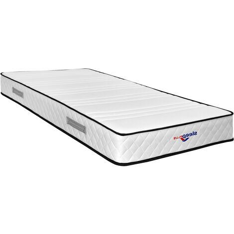 Matelas mathieu a Ressorts + 3 cm de Latex 75 Kg/m3 - Hauteur +/- 20 cm - Accueil Moelleux - Soutien Equilibre - 5 Zones de Confort - Hypoallergenique