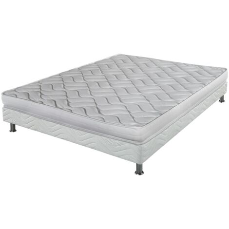 Matelas Melissa + sommier tapissier Omega - 140x190 - Mousse - Hauteur 13 cm