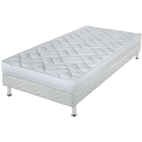 Matelas Melissa + sommier tapissier Omega - 80x190 - Mousse - Hauteur 13 cm