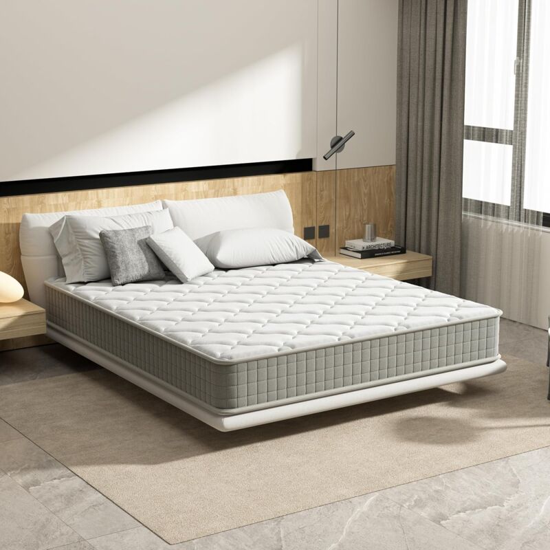 Matelas Mémoire 140 x 190cm Dewinner paisseur 25 cm - Matelas à Mémoire en Mousse - 7 Zones - Fermeté Moyenne - ones de confort adaptative