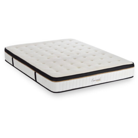 Matelas mémoire de forme 160x200 cm – Épaisseur 24 cm – Accueil moelleux – Soutien ferme – Technologie AIR SYSTEM – Maison Aubertin