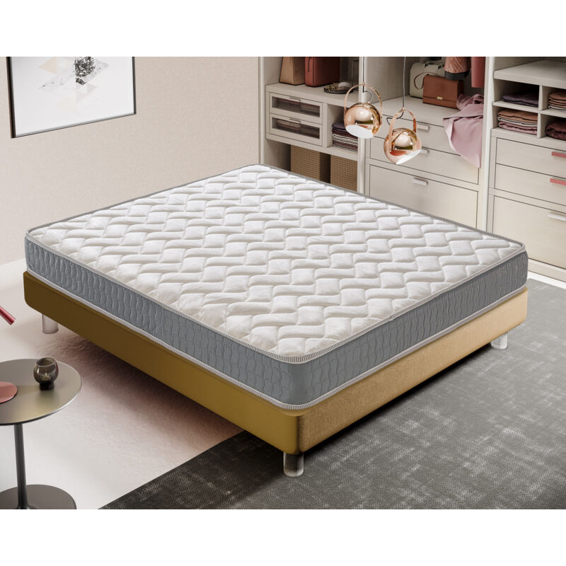 Matelas mémoire de forme 180x200 - Confort Plus - Haute Densité - Réversible - Hypoallergénique - 21 cm d'épaisseur