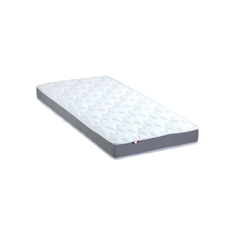 Idliterie - matelas memoire de forme gris chine azur deco made in <strong>france</strong> dimensions 90 x 190 cm