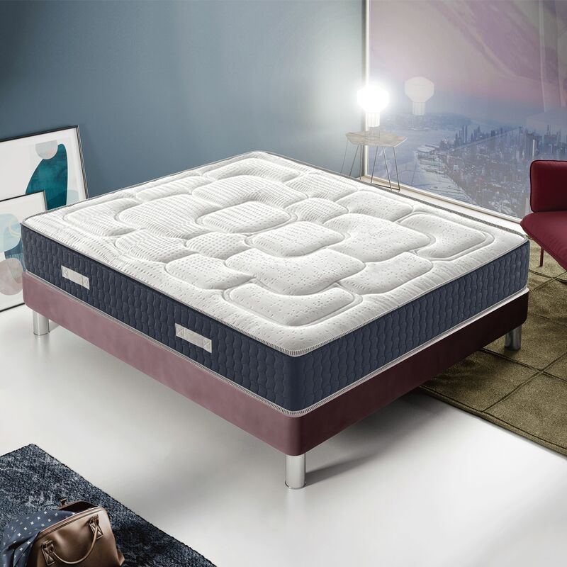 Materassiedoghe - Matelas 120x200 - mémoire de forme - Haut 30 cm - 11 zones de confort - Orthopédie - Anatomique
