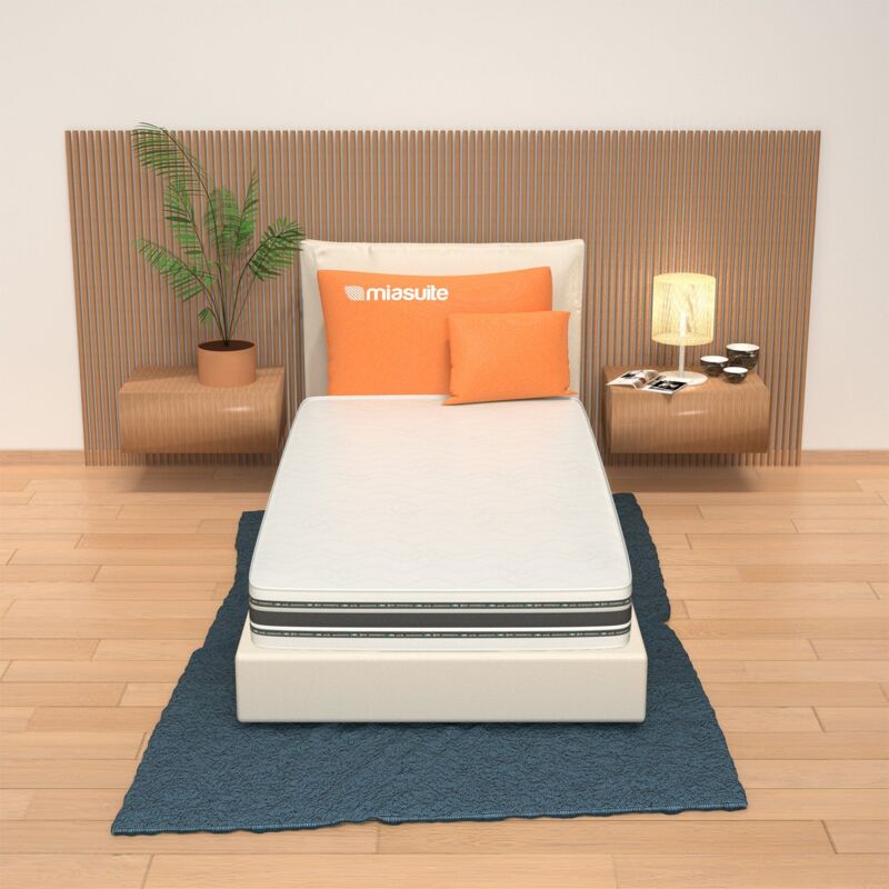 Miasuite - Matelas 80x190 mousse à mémoire de forme, hauteur 18 cm - Housse Bayscent Zaza'