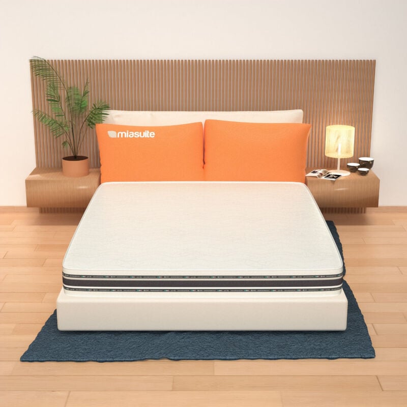 Miasuite - Matelas 160x200 Mousse à Mémoire de Forme Hauteur 30 cm - Dèhoussable, Bayscent Cabrio