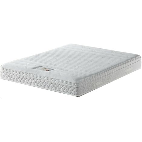 Matelas memoryplus a Ressorts + 3 cm Latex Naturel à 70 % en  75 Kg/m3 + Alese Hauteur +/-  22 cm - Accueil Moelleux - Soutien Equilibre - 5 Zones de Confort - Hypoallergenique