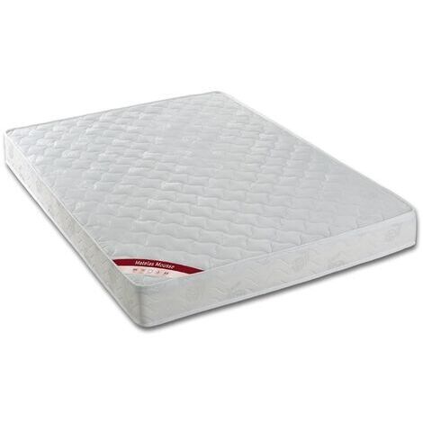 Matelas mousse 140x190 cm 25kg/m3 – 12 cm d'âme – Fermeté ferme – 2 faces de couchage été/hiver – Confort optimal pour sommeil réparateur – Idliterie