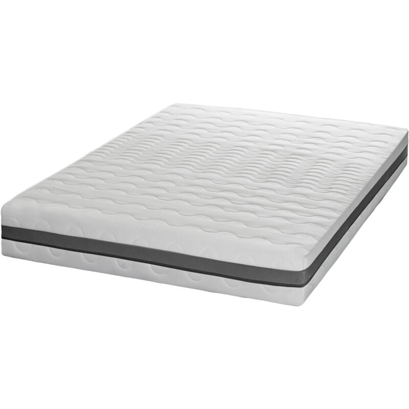 Matelas 140x200 H2 H3, 7 zones 18 cm en mousse froide 140 x 200 matelas avec double housse en tissu doux