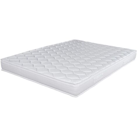 Matelas mousse 140x200x18 cm soutien équilibré blanc - MONTINA