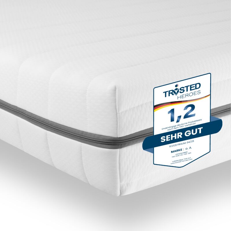 Sleepneo - Matelas 120x190, Matelas ergonomique 7 zones en mousse froide, 2en1 degré de fermeté H2 H3, Matelas en mousse froide 120x190 cm