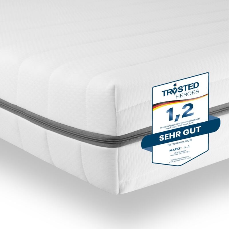 Sleepneo - Matelas 90x200, Matelas ergonomique 7 zones en mousse froide, 2en1 degré de fermeté H2 H3, Matelas en mousse froide 90x200 cm