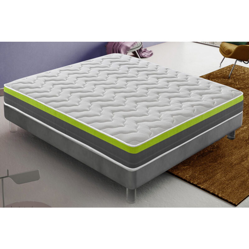 Materassiedoghe - Matelas mousse 80x200 accueil mémoire de forme - epaisseur 30 cm – réversible – haute densité - modéle olivia