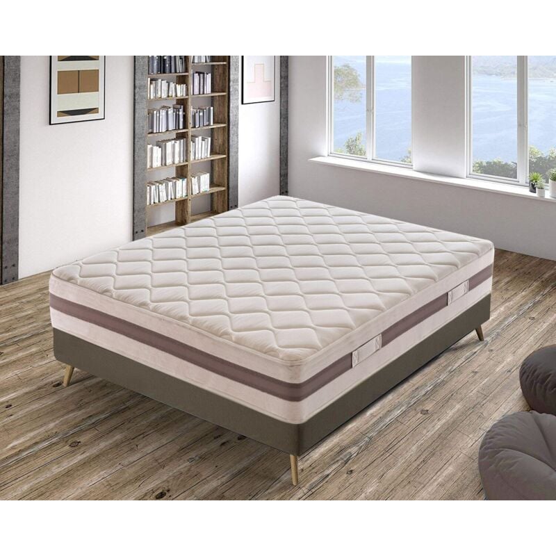 Materassiedoghe - Matelas mousse 140x190 cm - haute densité - réversible - modèle sofia - epaisseur 18 cm