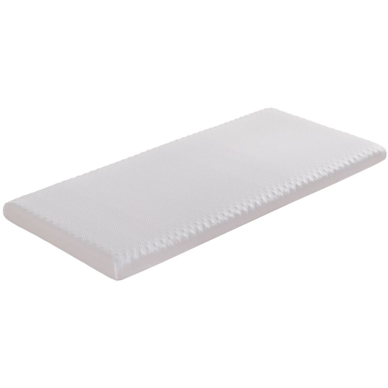Matelas mousse 90x200 cm, Hauteur 10 cm, tissu en nid d'abeille, avec particules antidérapantes, mousse 23D, fermeté H3 - Gris