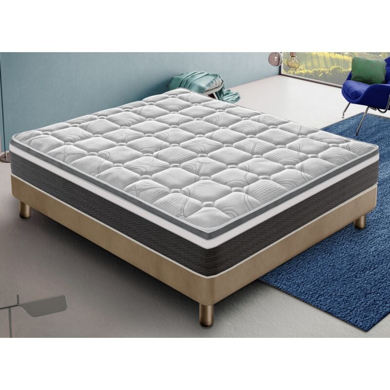 Ilovesleep - Matelas 100x190 mousse à mémoire de forme - haute densité – réversible – epaisseur 30 cm
