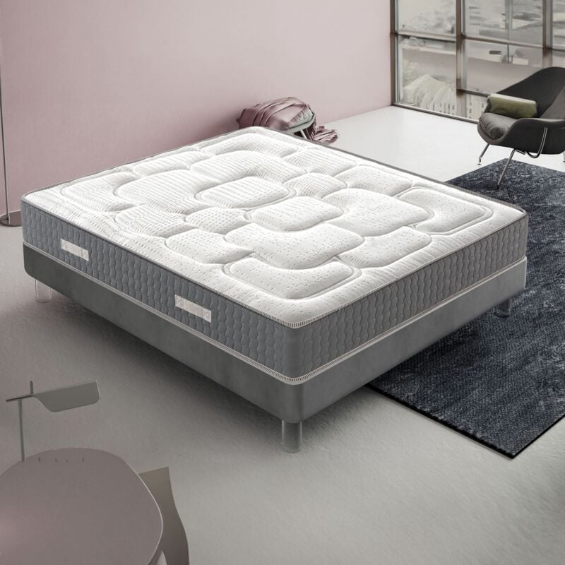 Ilovesleep - Matelas Mousse 200x200 cm Accueil Mémoire De Forme – Épaisseur 20 Cm – Luxury - Haute Densité