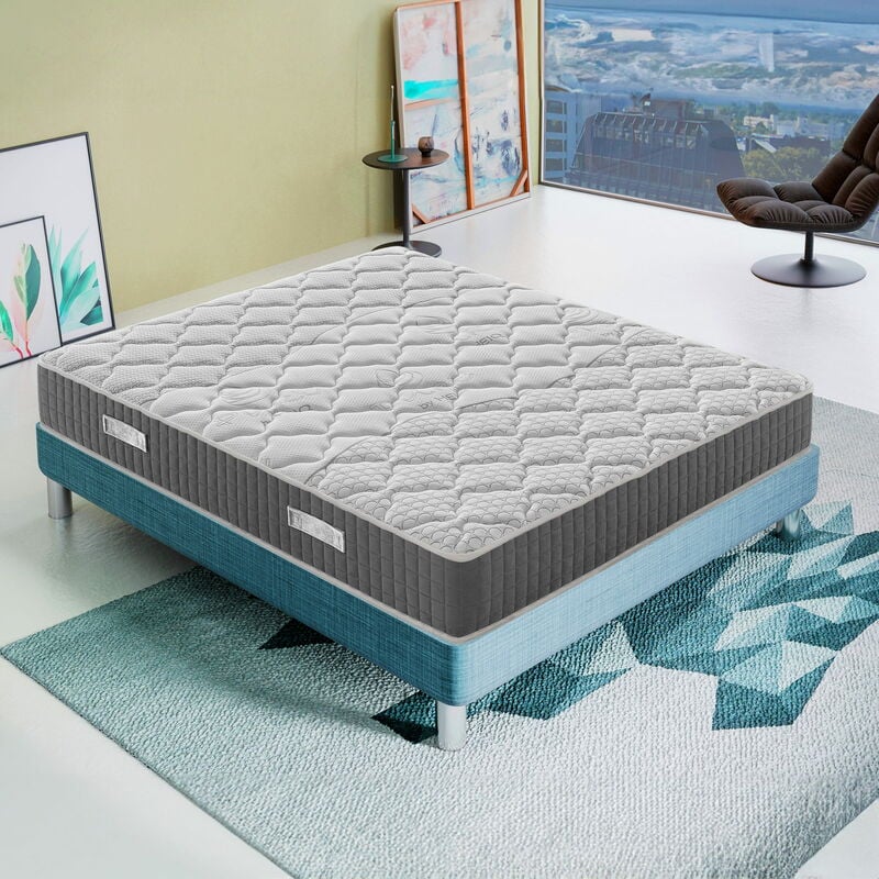 Matelas Mousse 80x190 Accueil Mémoire De Forme - Epaisseur 25 cm – Haute Densité - Modéle Hermes