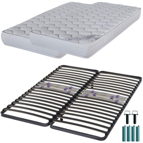 Matelas mousse + Sommier C223 160x200 Montana - Hauteur 18 cm - Soutien équilibré
