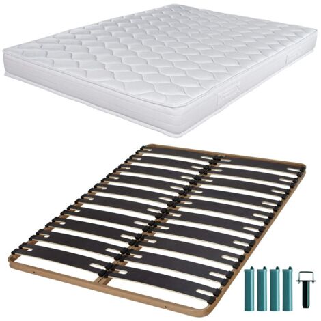 Matelas mousse + Sommier C310 160x200 Montana - Hauteur 18 cm - Soutien équilibré