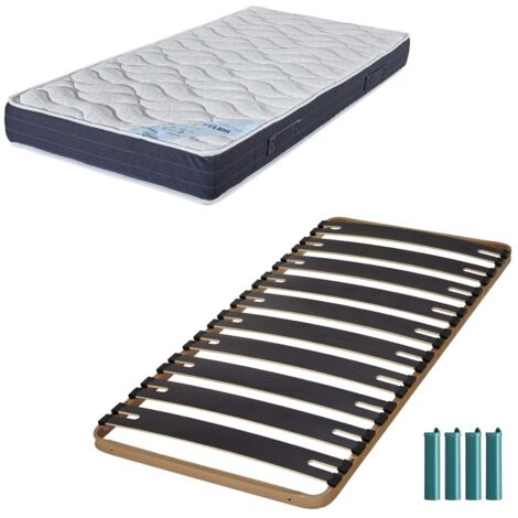 Matelas mousse + Sommier métal C310 90x190 Melior - Hauteur 20 cm - Soutien ferme