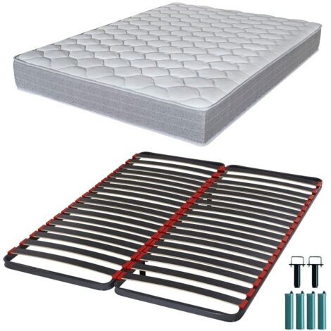 Matelas mousse + Sommier métal C39 160x200 Madere - Hauteur 24 cm - Soutien ferme