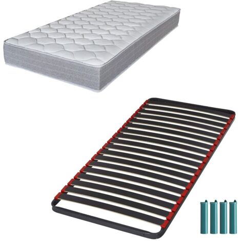 Matelas mousse + Sommier métal C39 90x190 Madere - Hauteur 24 cm - Soutien ferme