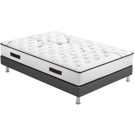 Matelas mousse + Sommier SR15 Volcan 140x190 Myriade - H. 21 cm - Soutien équilibré