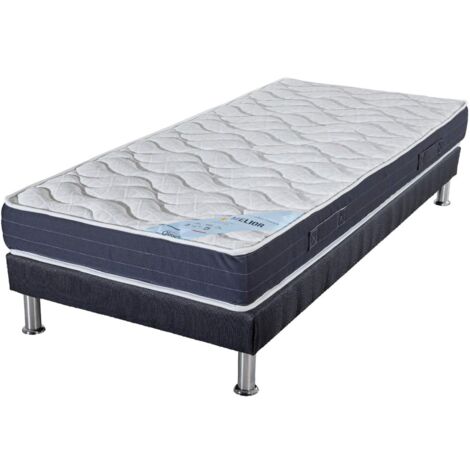 Matelas mousse + Sommier SR9 Deco 90x190 Melior - H. 20 cm - Soutien ferme