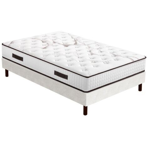 Matelas Myriade 4 + sommier SR15 - 140x190 - Mousse - Hauteur 23 cm - Soutien medium