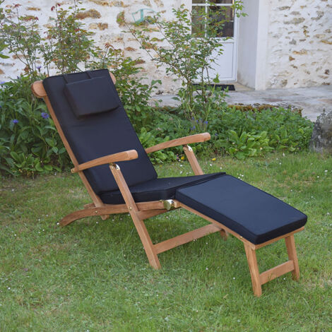 Matelas Noir pour Chaise longue - Noir